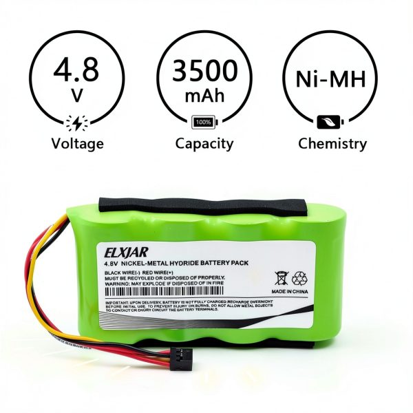 elxjar 4.8V 3500mAh Ni-MH Rechargeable Battery Pack for Fluke-2