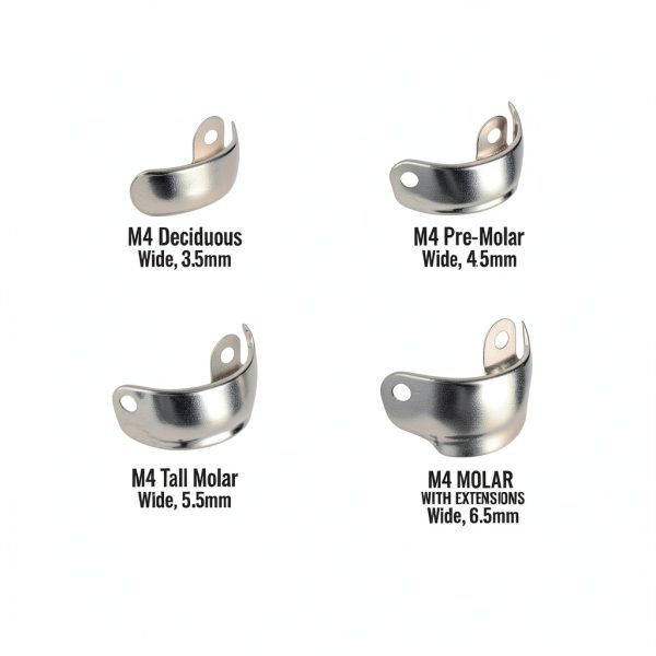 100 4.5mm M4 Decidious (Medium) Dental Metal Matrices Sectional Contoured Matrix Refills by PlastCare USA-5